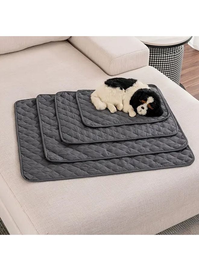Dark Gray Pet Cage Mat 70x55cm Easy Clean Soft Breathable Anti Slip Indoor Mat For Cats Dogs - Image 1